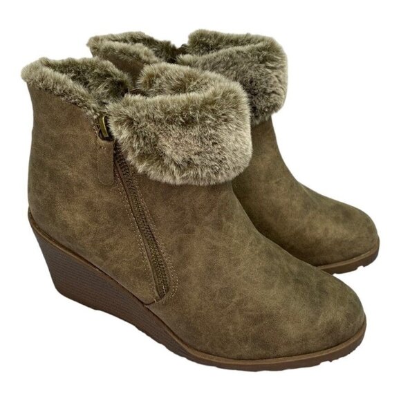 PB3 Lane Bryant Emma Fur Lined Wedge Ankle Bootie Women's 9Wide - Picture 4 of 10